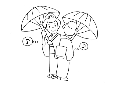 傘かしげ