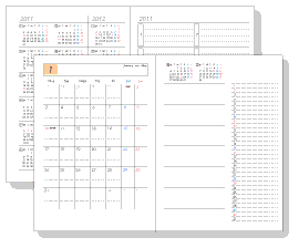 2011年版 無料スケジュール帳です。サムネイル画像