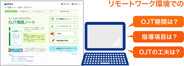 OJTリーダーをサイトでもサポート